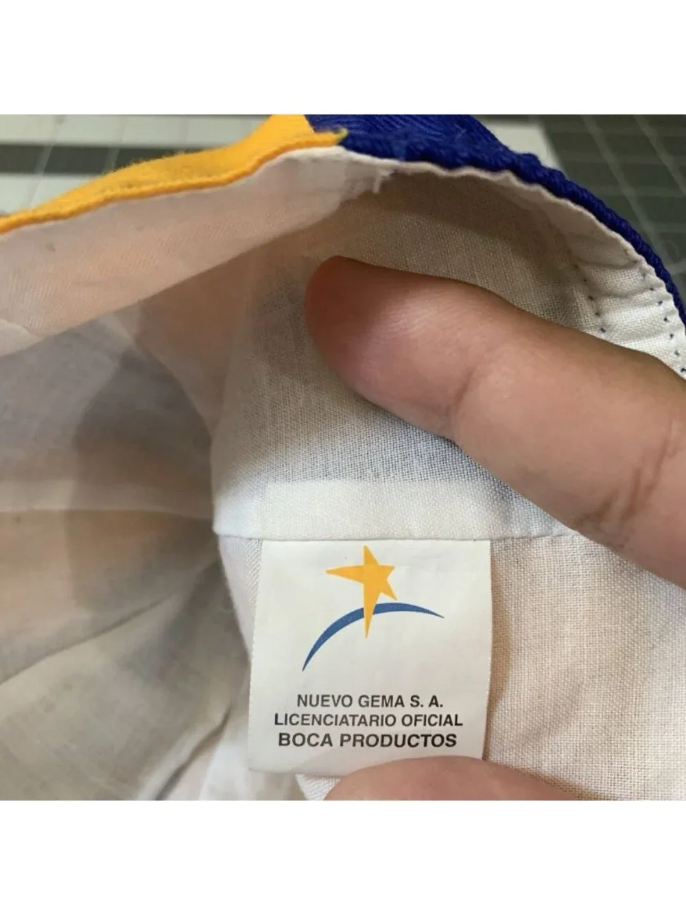 Vintage Boca Juniors Hat Baby Boy Striped Panel Soccer Futbol CABJ Official